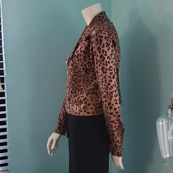 Active USA Leopard Print Moto Jacket - Picture 3 of 12